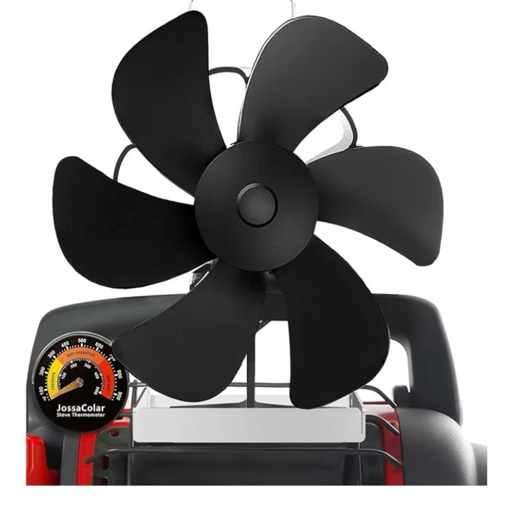 BRAND NEW ossaColar Wood Stove Fan Compatible/ Buddy Heater/Bracket Thermometer
